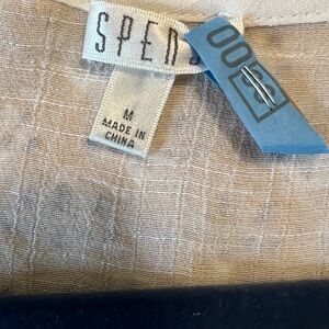 SPENSE Sheer white top. Very comfortable.